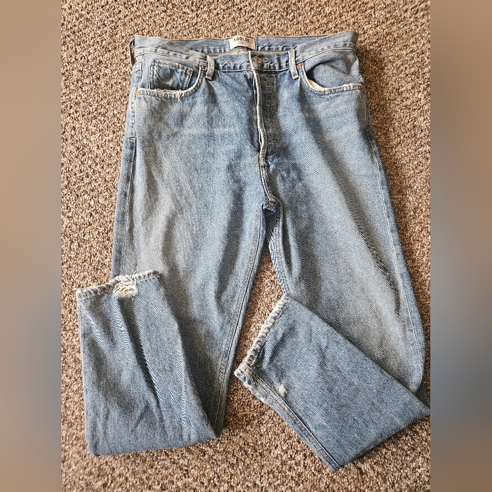 Agolde Feel Good Distressed Jeans Size 31 - Picture 3 of 6